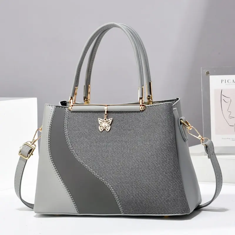 Hot-Selling New Arrival Exquisite Splicing Women's Bag Plaid Bucket Bag Large Capacity Ladies Shoulder Bag Ladies Crossbody Bags