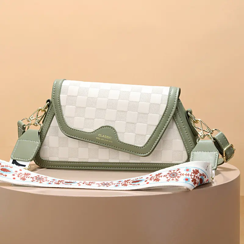 Fashion New Color Contrast Flip Women's Bag Summer Women's Shoulder Bags Versatile Women's Shopping Crossbody Bags Phone Bags