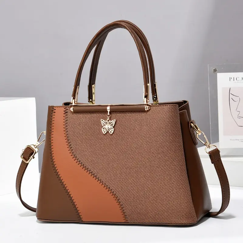 Hot-Selling New Arrival Exquisite Splicing Women's Bag Plaid Bucket Bag Large Capacity Ladies Shoulder Bag Ladies Crossbody Bags