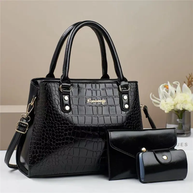 Autumn and Winter New Handbag Set for Women Shoulder Bags High-capacity Ladies Crossbody Bag Card Holder Wallet Purse