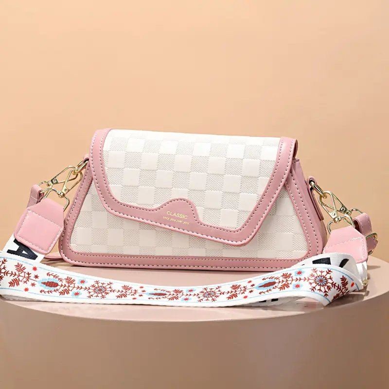 Fashion New Color Contrast Flip Women's Bag Summer Women's Shoulder Bags Versatile Women's Shopping Crossbody Bags Phone Bags