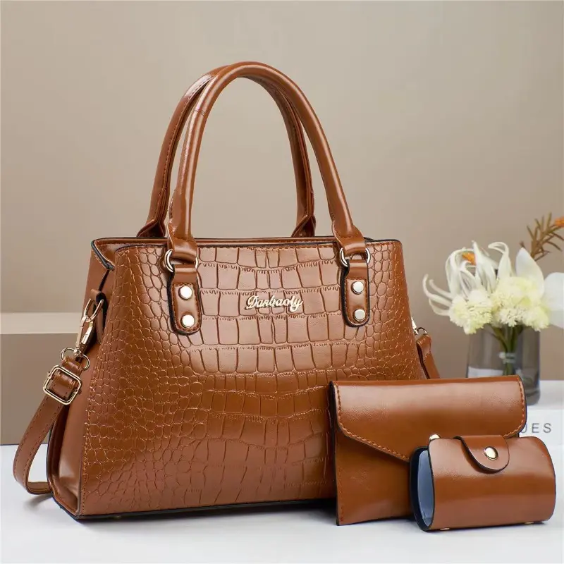 Autumn and Winter New Handbag Set for Women Shoulder Bags High-capacity Ladies Crossbody Bag Card Holder Wallet Purse