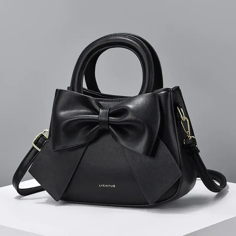 New Womens Crossbody Bags for Women Top-handle Trend Handbags Ladies Shoulder Bag Exquisite Bow Tie Tote Bag Small Square Bag