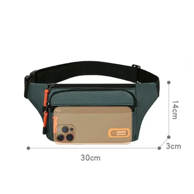 Multifunctional Men's Waist Bag Waterproof Running Chest Bag Phone Pouch Unisex Crossbody Bag Men Waist Packs Hip Belt Bags