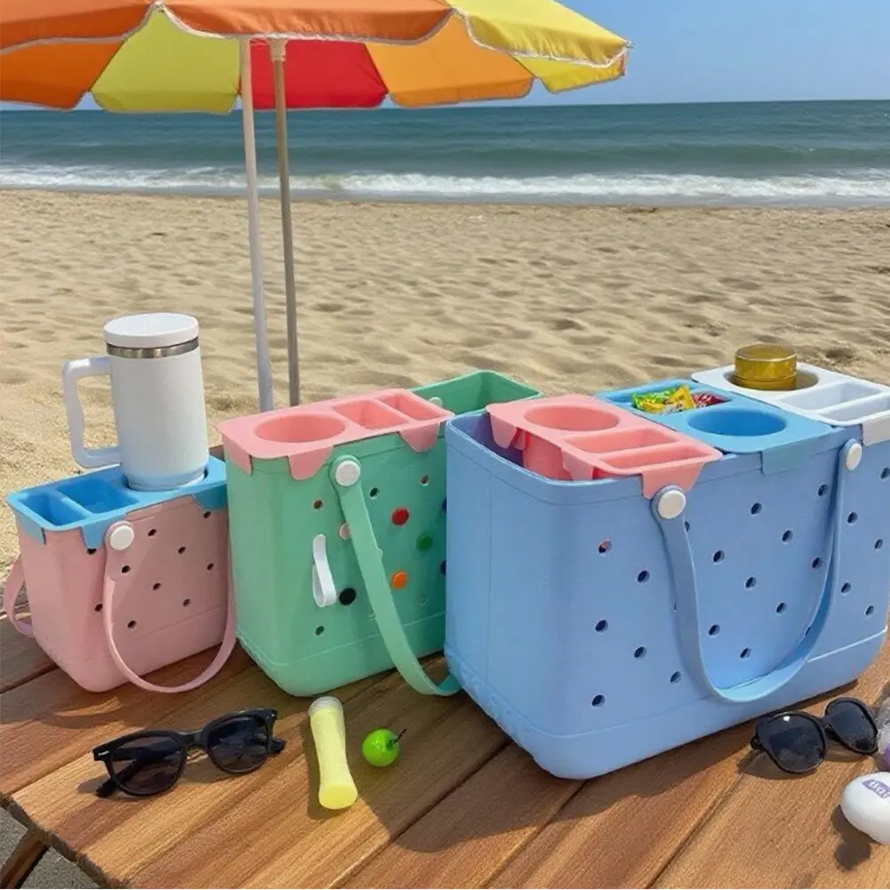 EVA Outdoor Storage Rack Cup Travel Phone Organizer Holder Waterproof Camping Bag Top Storage Tray Beach Soft Cover Divider Trip