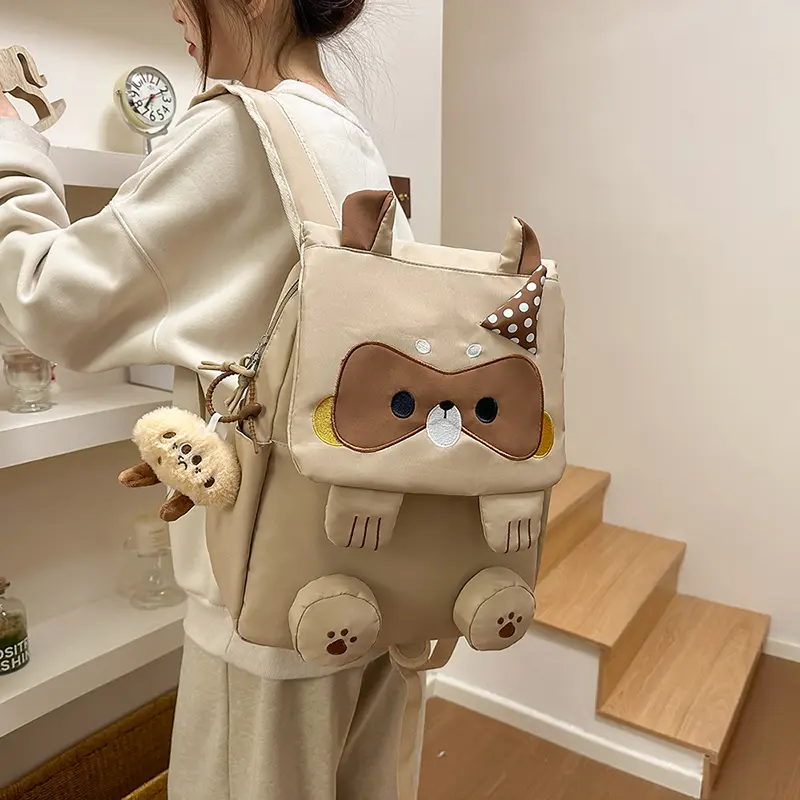 Cartoon Squirrel Backpack Cute Animal School Bag High-Capacity Laptop Bags Kawaii Book Bags Nylon Knapsack Daypack for Travel