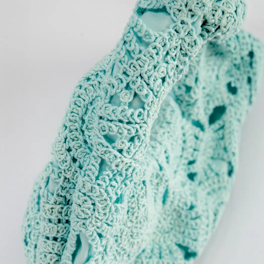 Handmade Hollow Woven Handbag Lace Boho Underarm Pouch Crochet Cotton Shoulder Bag Women Casual Clutch Purse Beach Tote Bags