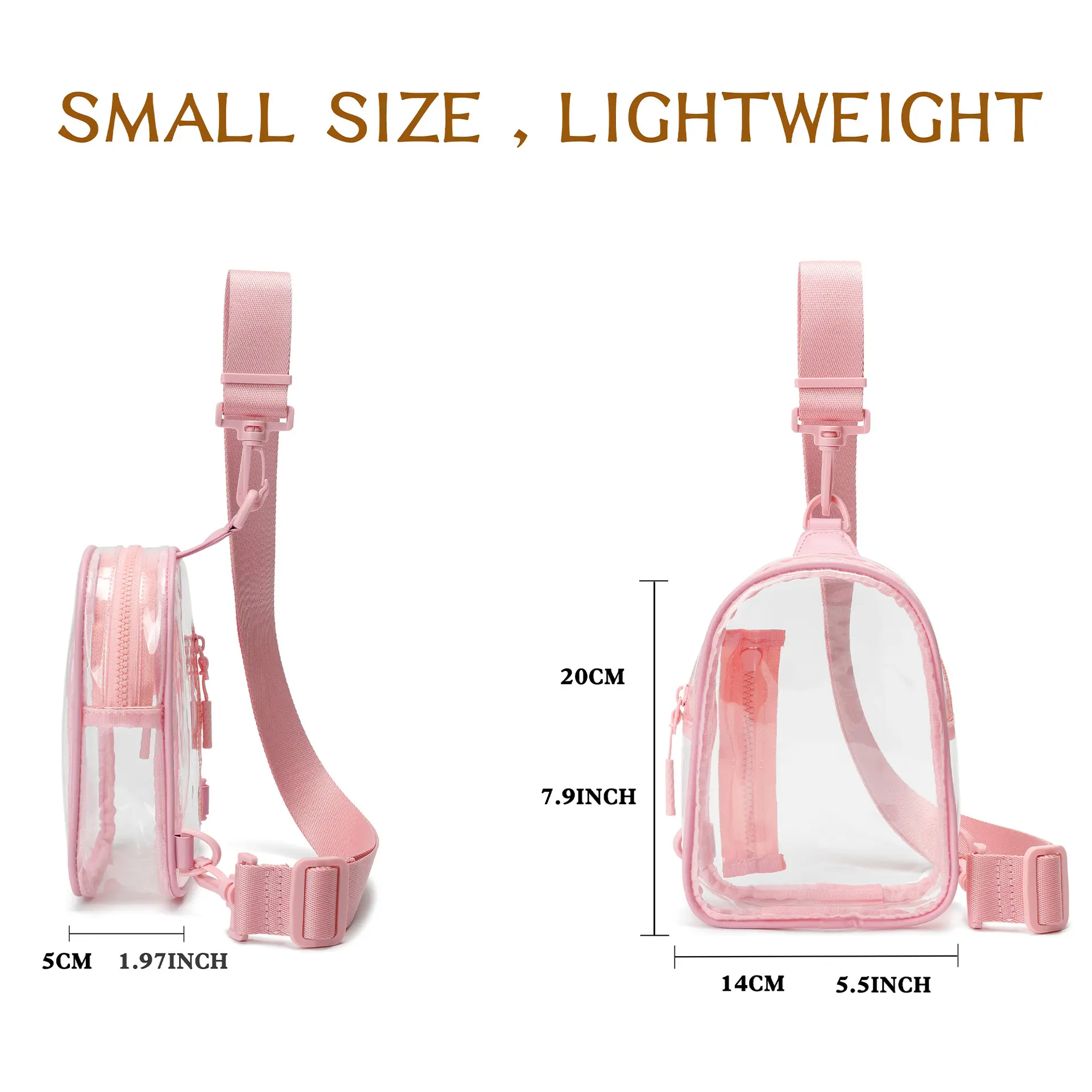 Waterproof Transparent Fanny Pack PVC Sports Simple Crossbody Bag Large Capacity Chest Bag for Festivals Travel Sports Outdoor ﻿