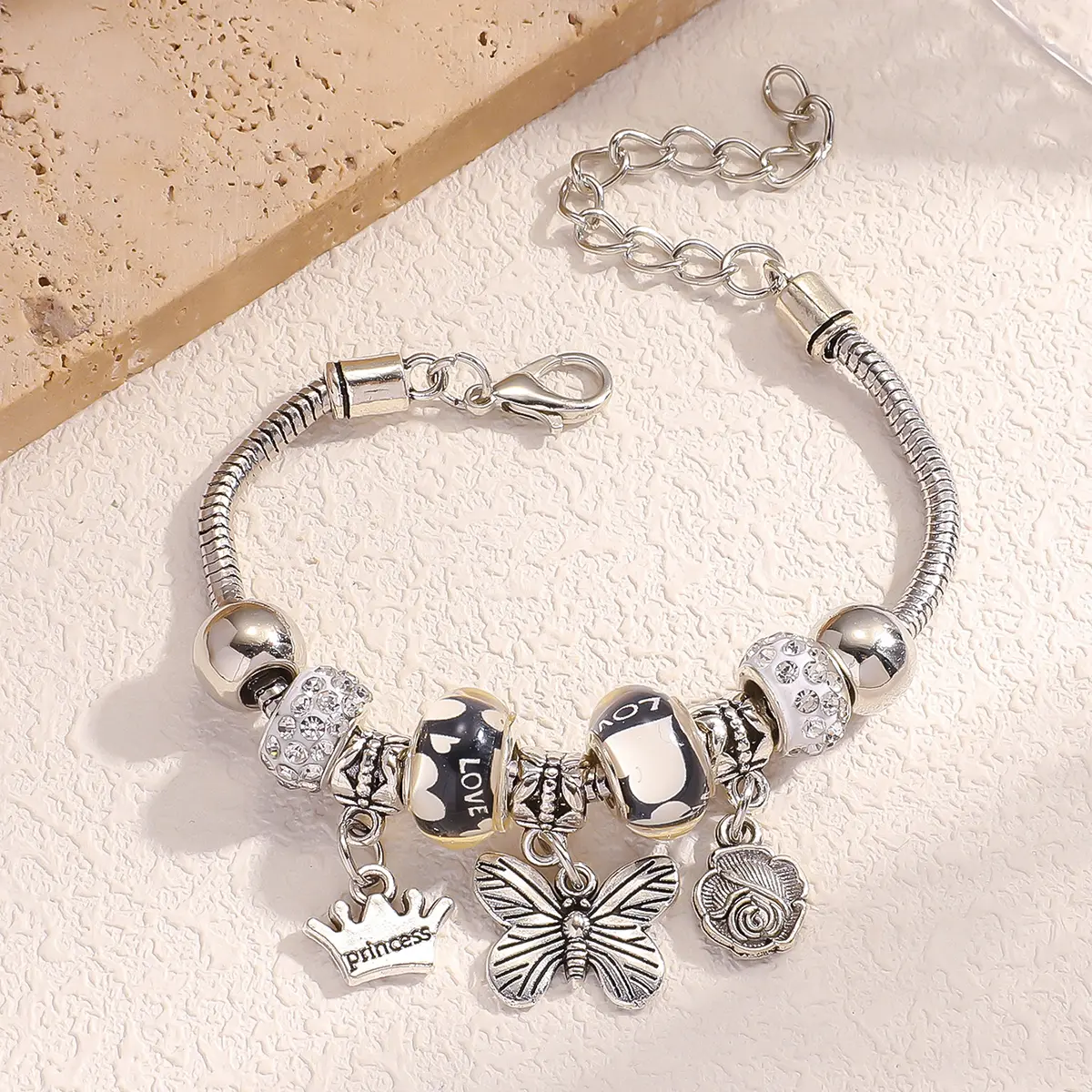 1PC Women's Fashion Multi Element Butterfly Bead Bracelet Date Travel Banquet Party Holiday Dress up Gift