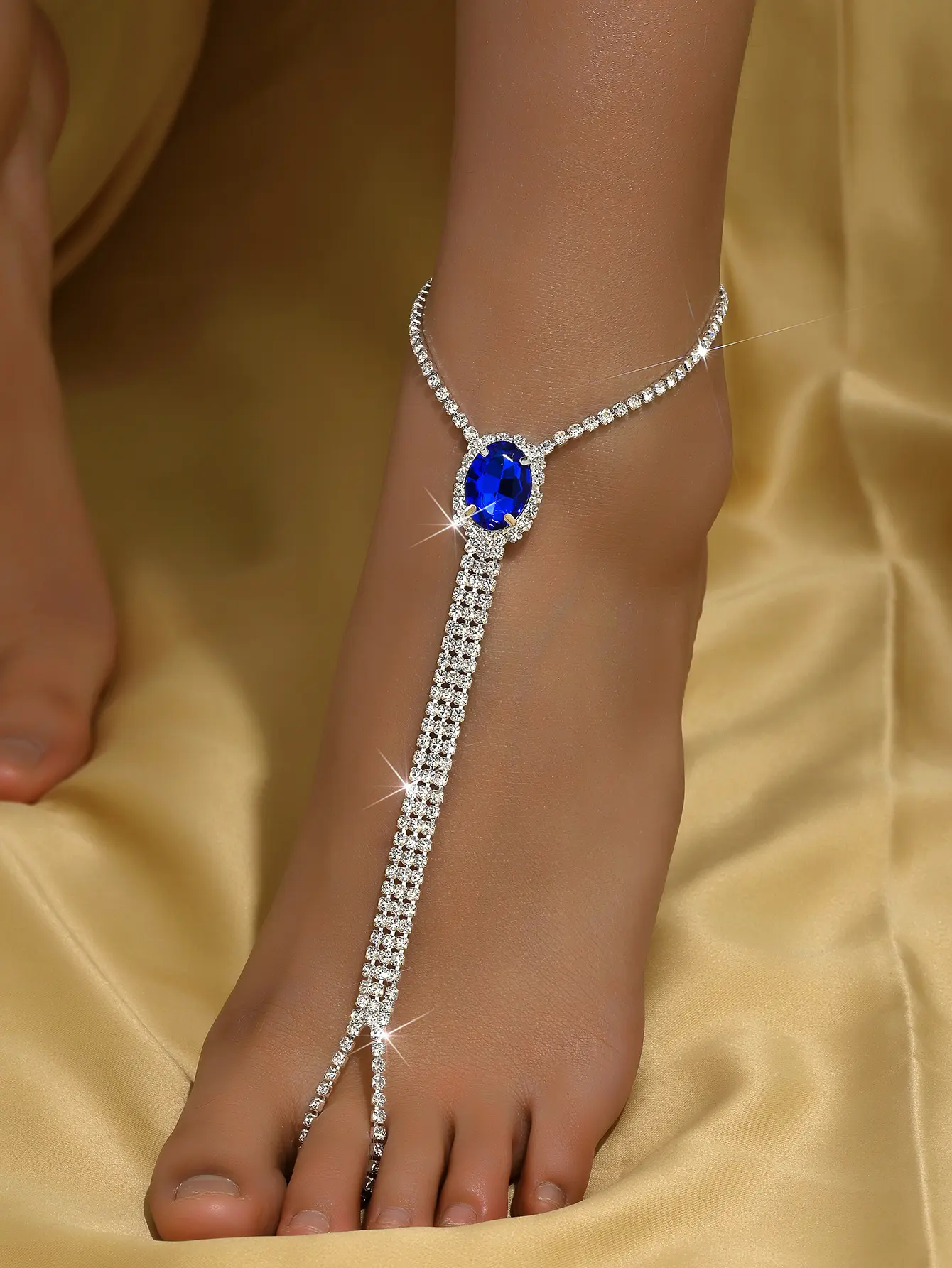 1PC Women's Fashion Claw Chain Series Geometric Round Foot Chain Outdoor Tourism Beach Banquet Party Holiday Gift