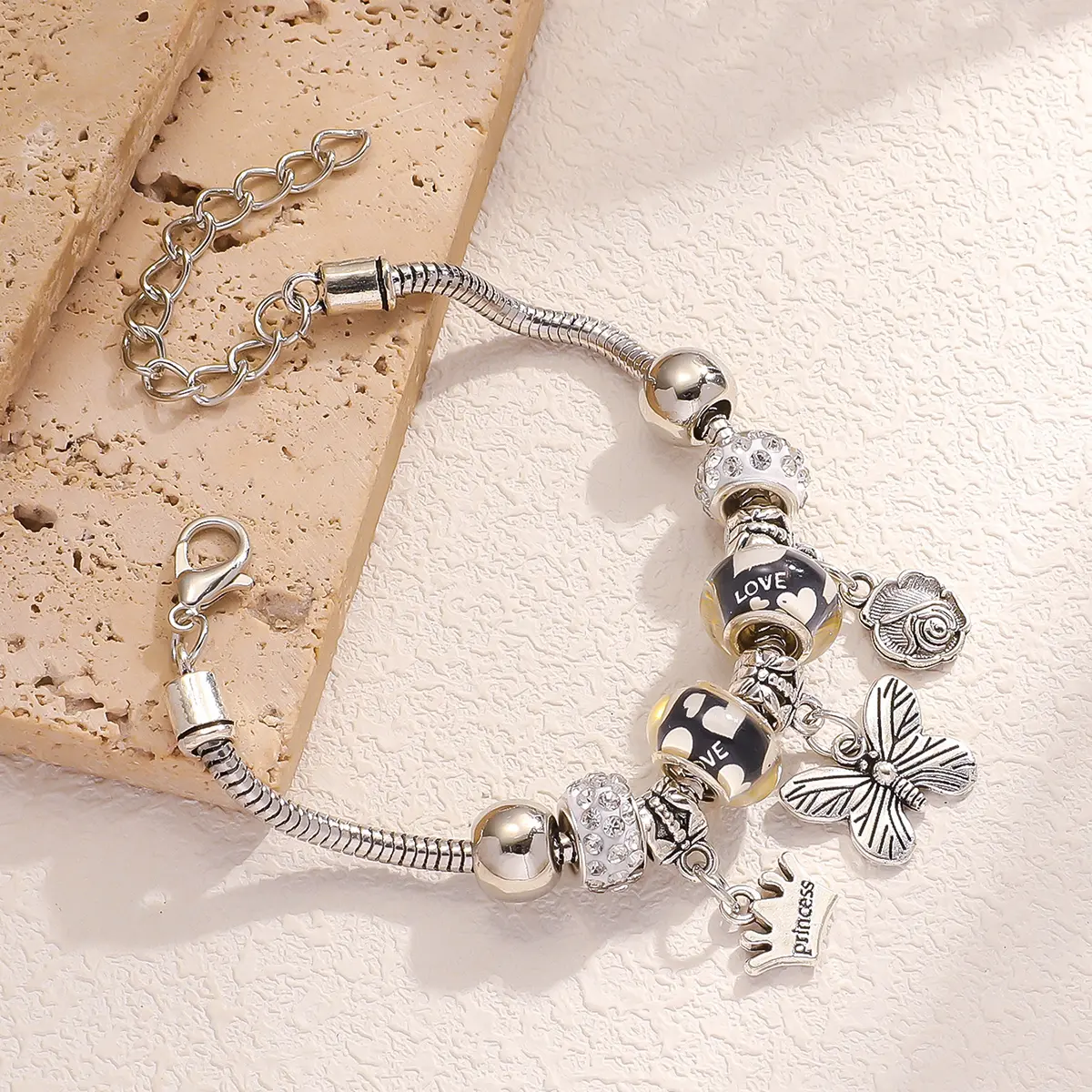 1PC Women's Fashion Multi Element Butterfly Bead Bracelet Date Travel Banquet Party Holiday Dress up Gift