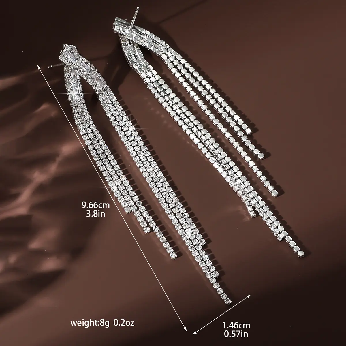 2PC Women's Fashion Geometric tassel Earrings Jewelry Accessories Simple Cross Design Earrings -1211