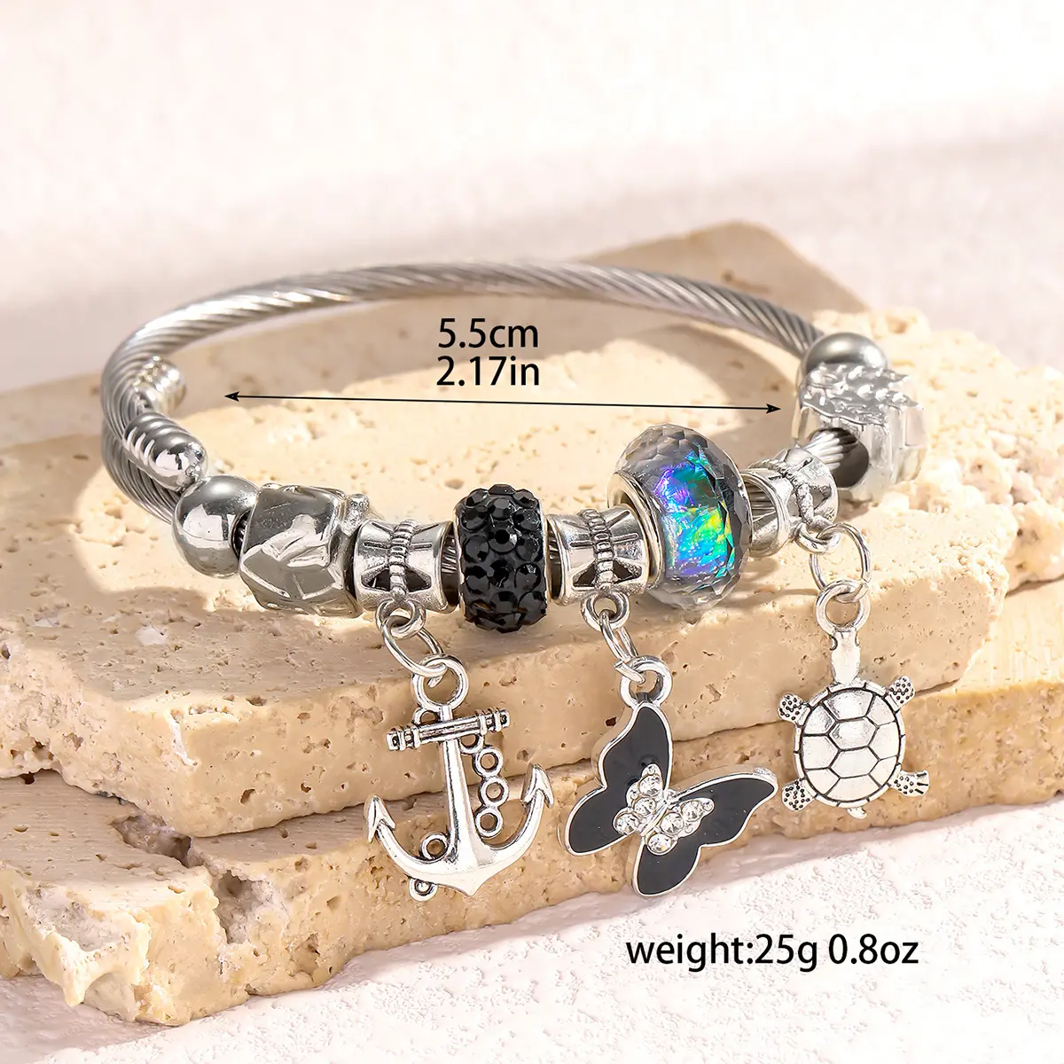 1PC Women's Fashion Multi Element Butterfly Bead Bracelet Date Travel Banquet Party Holiday Dress up Gift