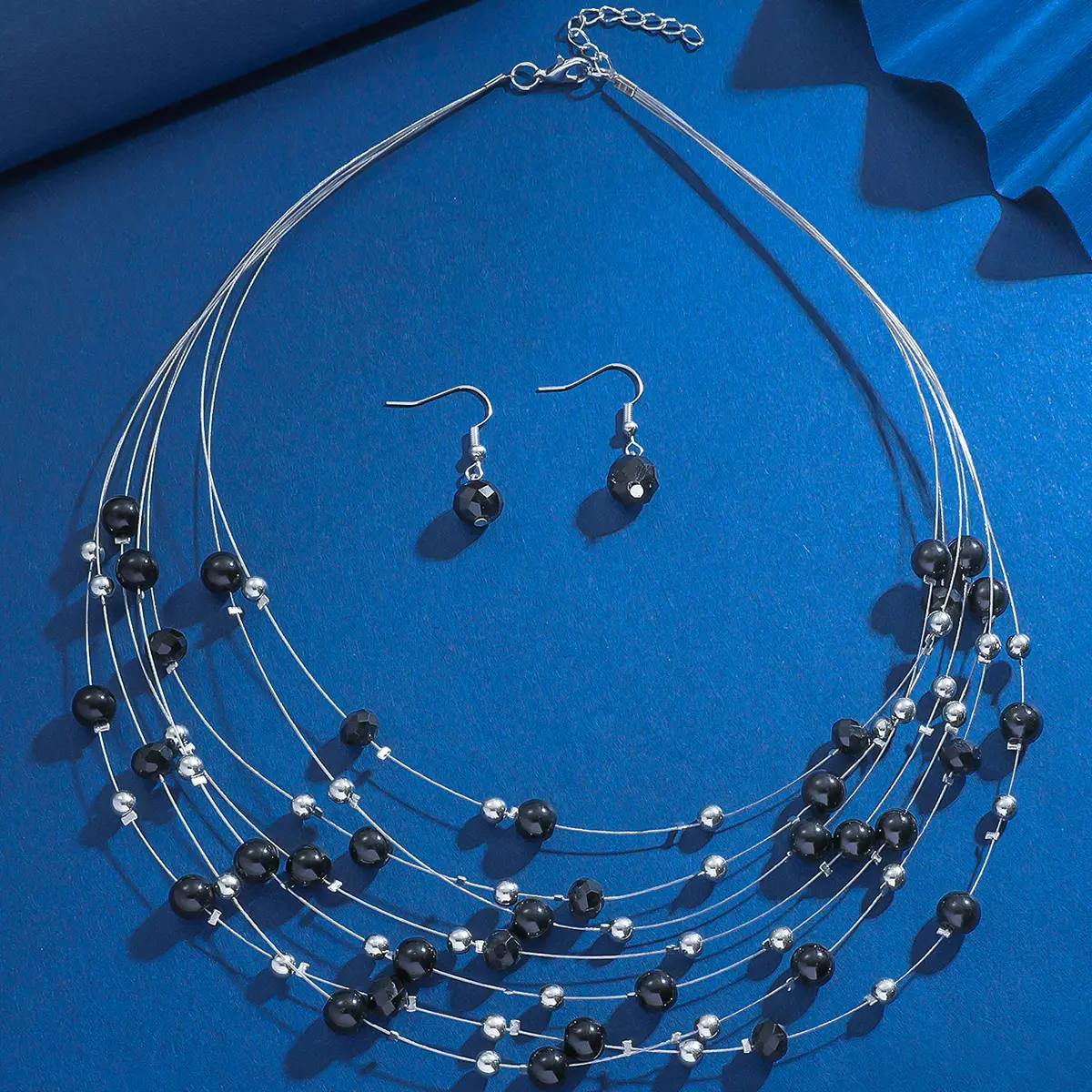 3PC Women's Fashion Imitation Pearl Necklace Earrings Jewelry Set Suitable for Wedding, Party, Festival Gifts