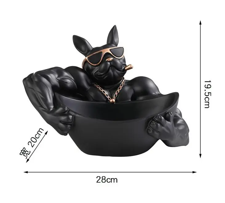 Dog Model Statue,Bulldog Animal Figurines,Table Ornaments,Storage Box,Sculpture, Home Decoration Accessories,Living Room Decor