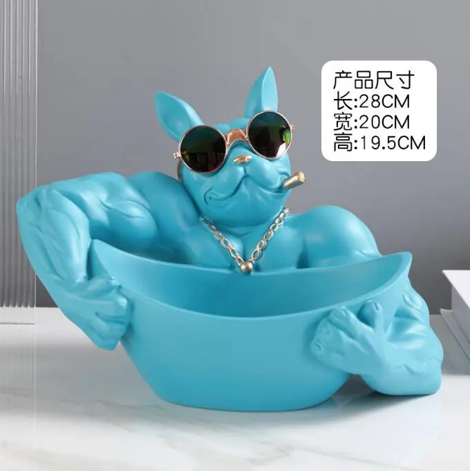 Dog Model Statue,Bulldog Animal Figurines,Table Ornaments,Storage Box,Sculpture, Home Decoration Accessories,Living Room Decor