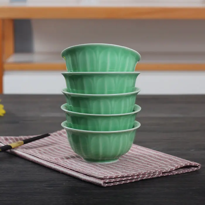 Longquan Celadon 4.5 Inch Rice Bowl Breakfast Porridge Bowl Ceramic Small Soup Bowl Tableware ceramic bowl