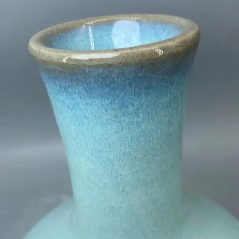 China Ceramic Vase for Decoration, Ice Crack, Open Pieces, Small celestial vase Jun porcelain floreros flower vase High 13.5 cm