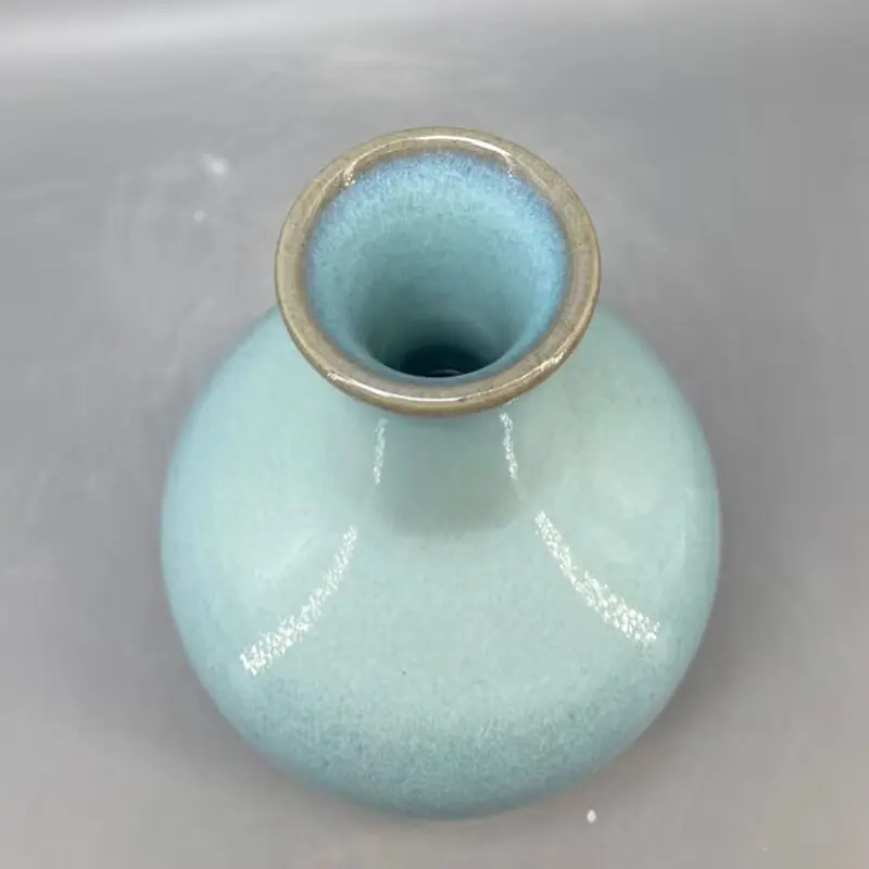 China Ceramic Vase for Decoration, Ice Crack, Open Pieces, Small celestial vase Jun porcelain floreros flower vase High 13.5 cm