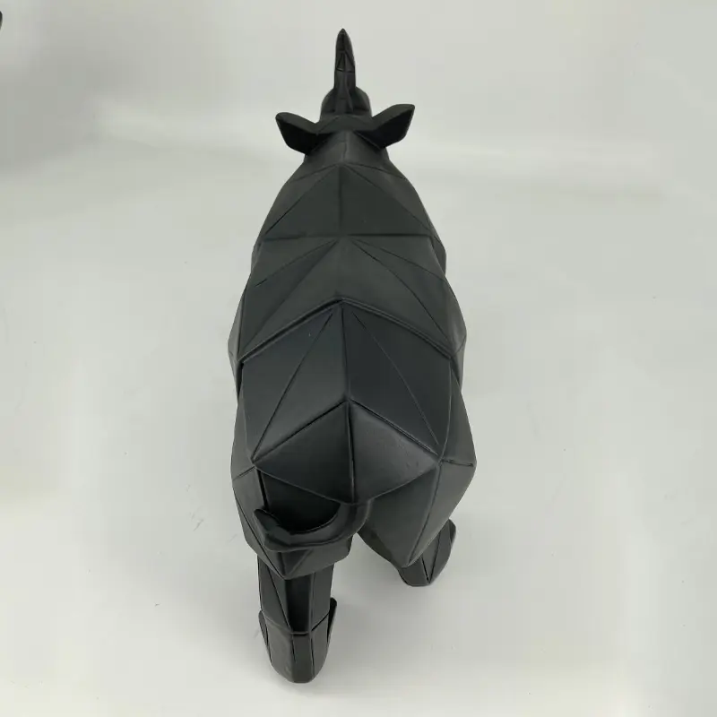 Geometric Rhinoceros Statue, Decoration, Sculpture, Home Decoration, Accessories, Gift