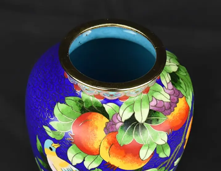 Cloisonn Flower Vase, Copper Body Wire Wound, Enamel Plant Vase, Desktop Decorative, Exquisite Workmanship, Room Decor