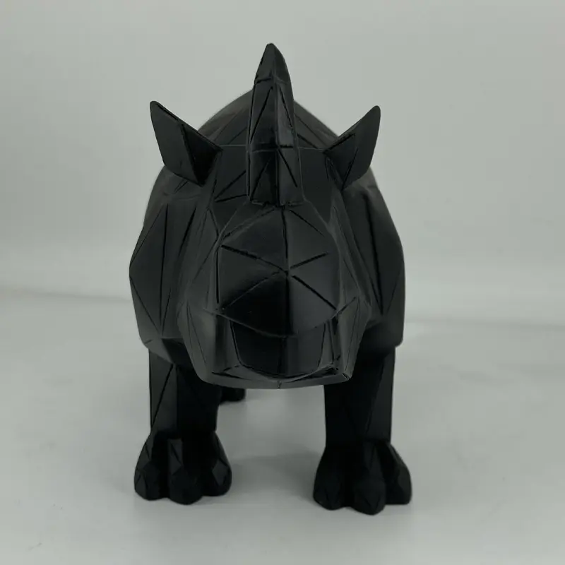 Geometric Rhinoceros Statue, Decoration, Sculpture, Home Decoration, Accessories, Gift