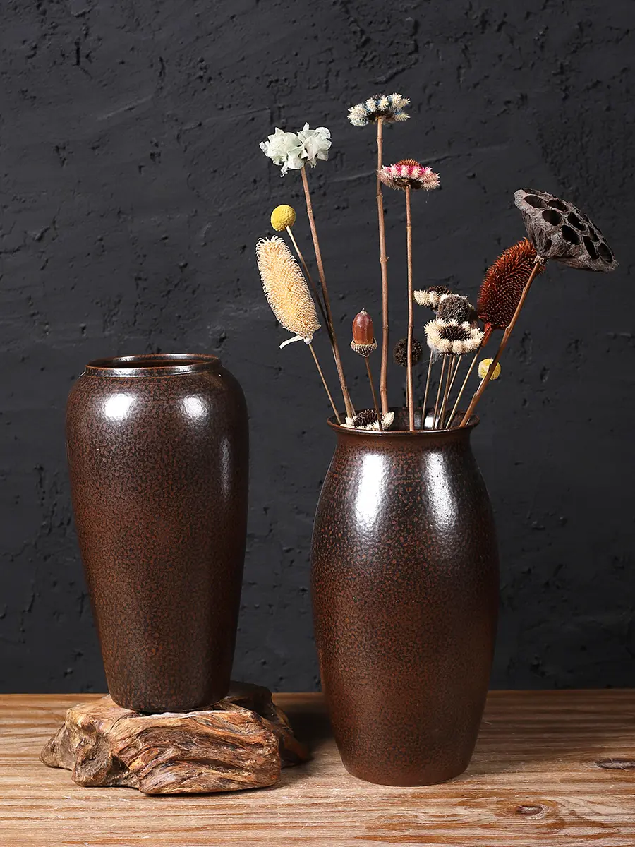 Jingdezhen ceramic vase dried flower decorative ornament vintage distressed my live stories table tops hydroponic ceramic pot