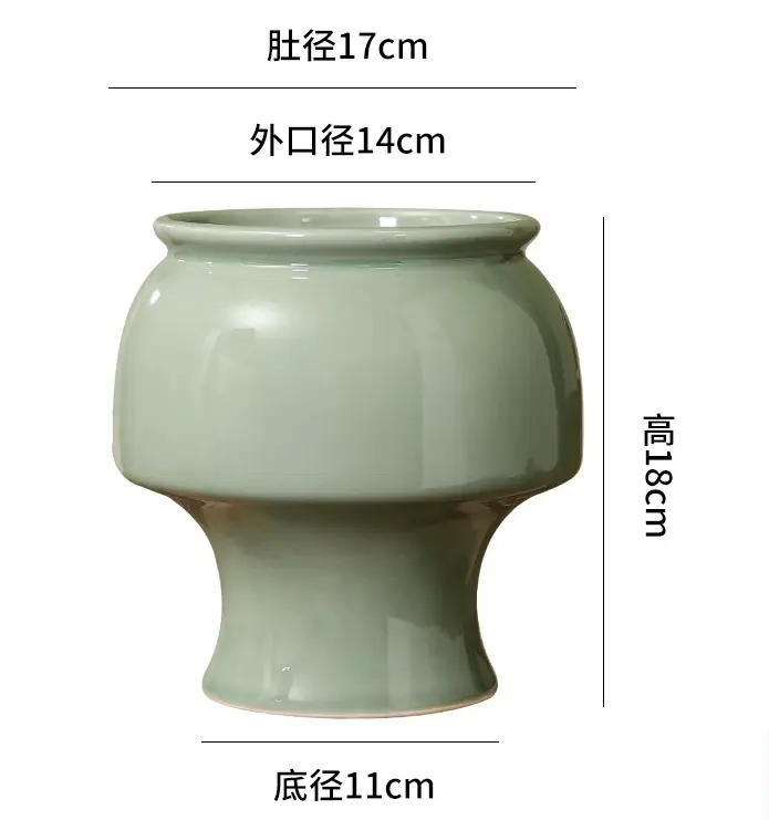 classical chinoiserie ceramic flower pot home desktop triangular plum living room phalaenopsis special potted plant neutral