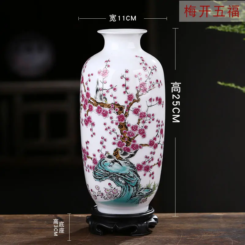 Ceramic small Vase decoration home living room decoration white flower arrangement flower decoration modern simple dining