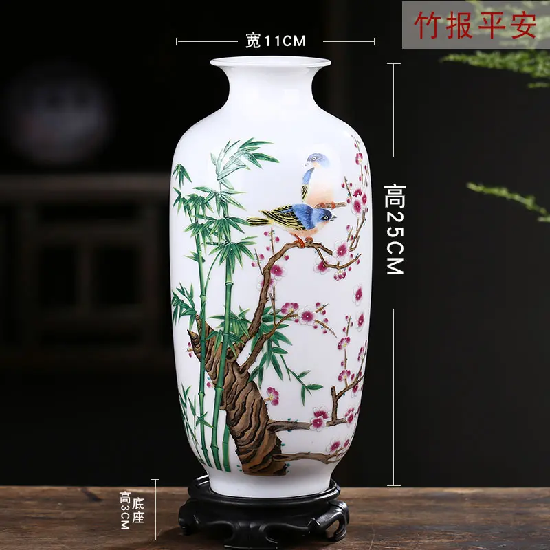 Ceramic small Vase decoration home living room decoration white flower arrangement flower decoration modern simple dining