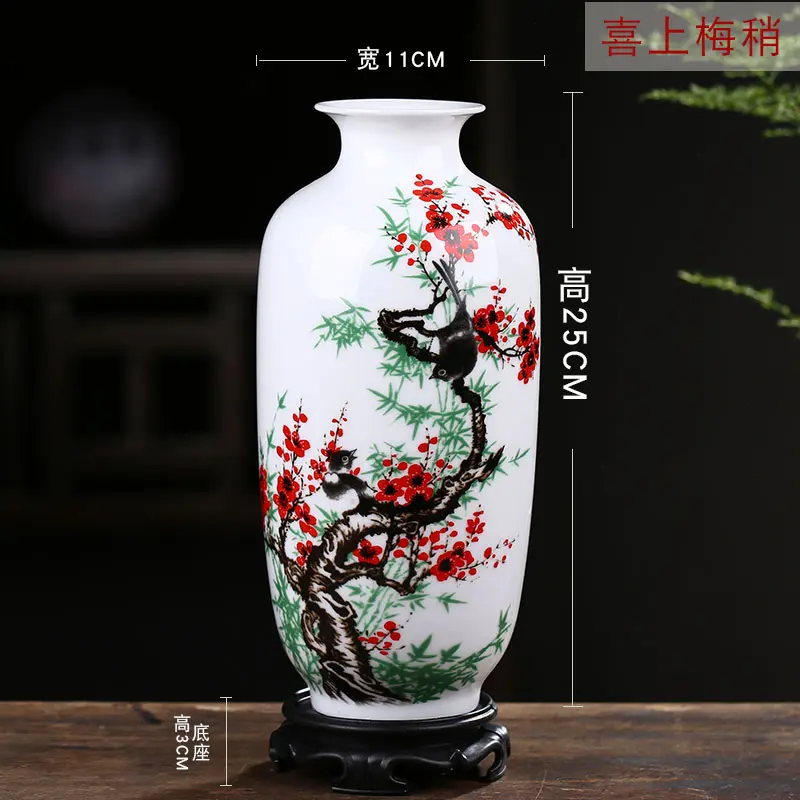 Ceramic small Vase decoration home living room decoration white flower arrangement flower decoration modern simple dining