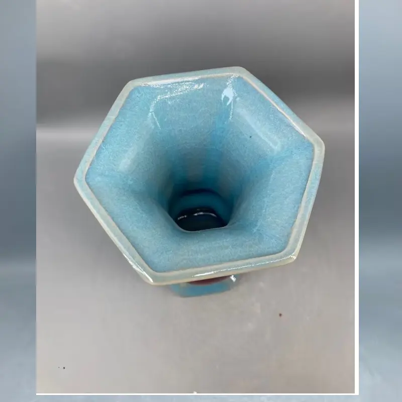 Ceramic Vase Ornamental vase Handicrafts Jun Porcelain Has Ice Cracks Open Pieces Of Under-glaze Bubbles High 19 cm