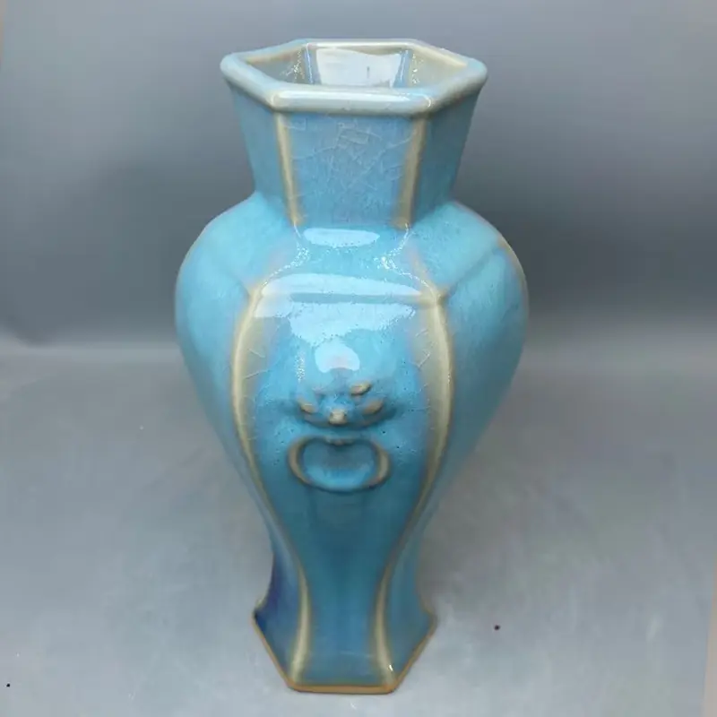 Ceramic Vase Ornamental vase Handicrafts Jun Porcelain Has Ice Cracks Open Pieces Of Under-glaze Bubbles