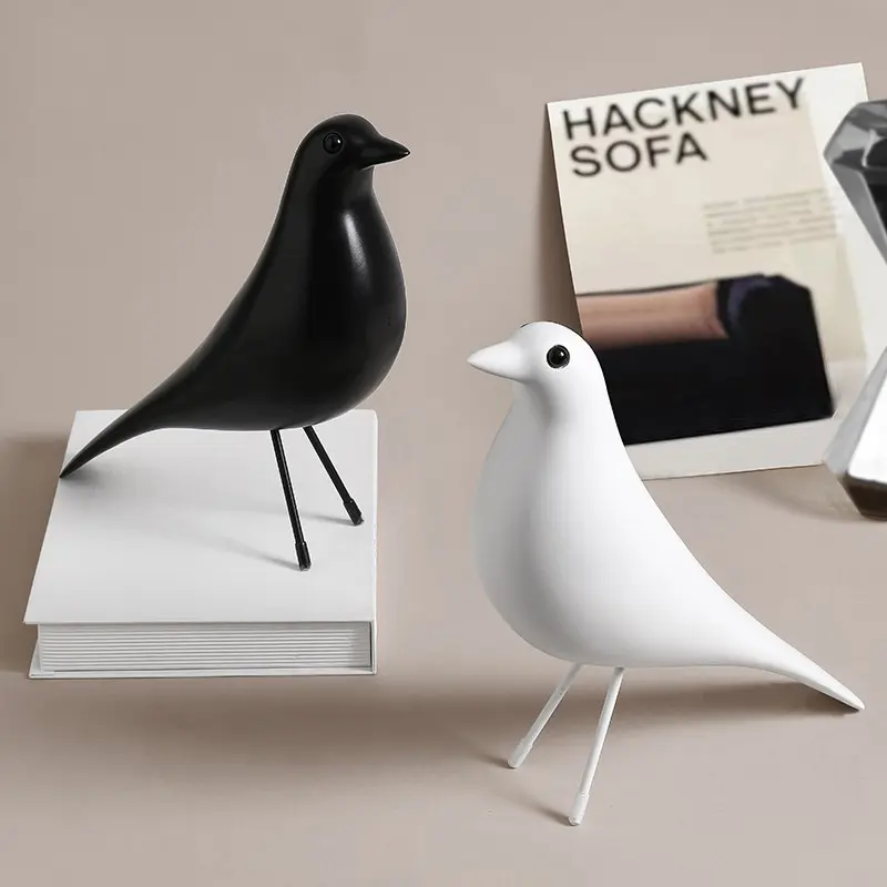 Bird Room Decor - Resin Pigeon Adornment for Office Home Desk, Decoration Ornament Gifts Replica Sculpture