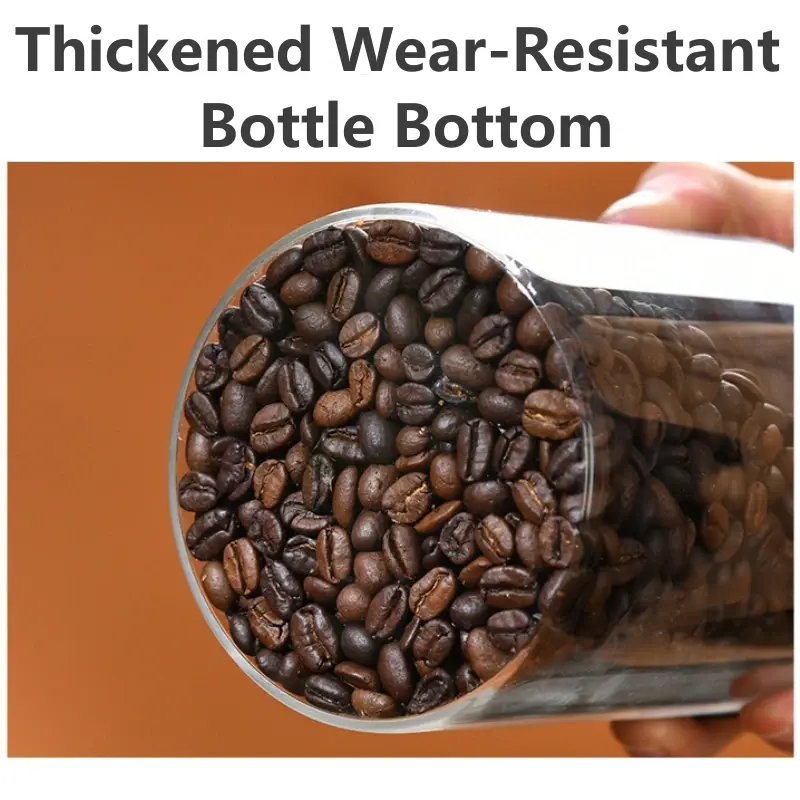 Coffee Beans Vacuum Sealed Tank Transparent Glass Food Storage Jars Household Moisture-proof Air Extraction Airtight Container