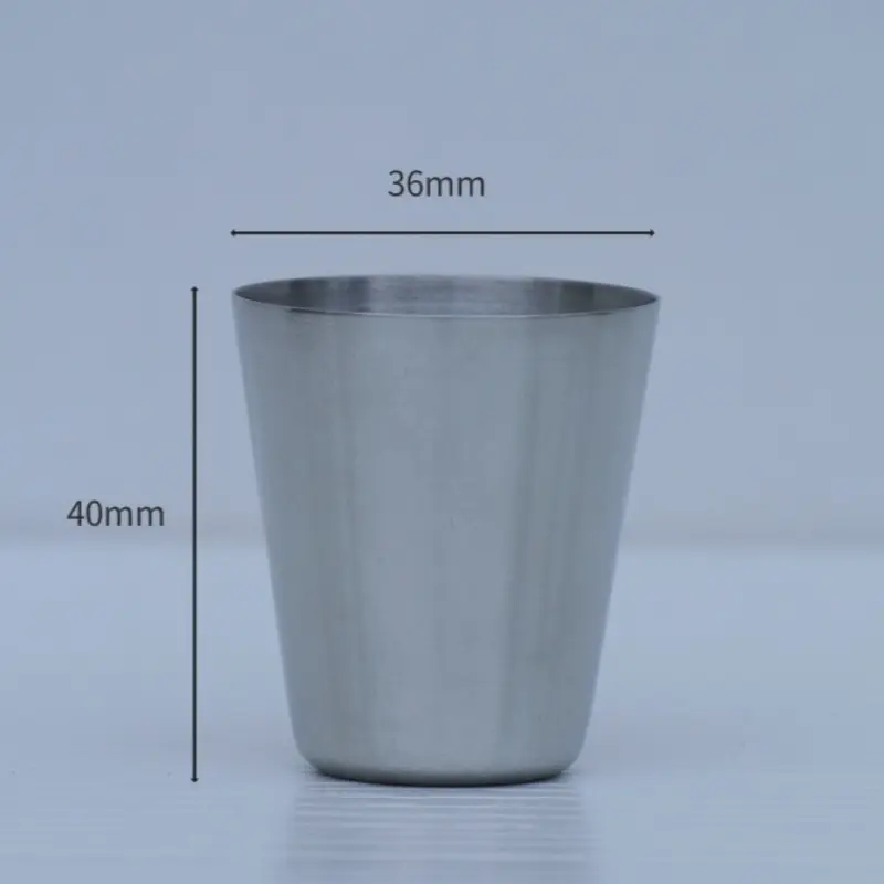4Pcs 30ml Stainless Steel Shot Glasses with Leather Case Outdoor Hiking Gear Stackable Cup Camping Sets Portable Drink-ware Cup