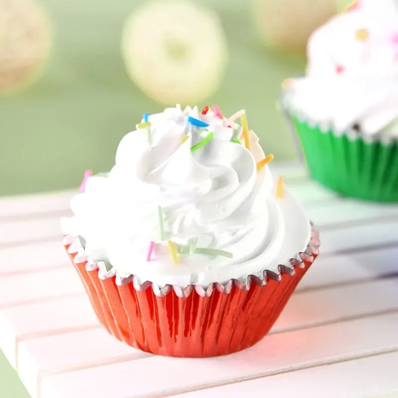 100pcs Disposable Muffin Cups Egg Tart Molds Heat Resistant Cupcake Cups Thickened Paper Cupcake Liners Tart Molds Baking Mold