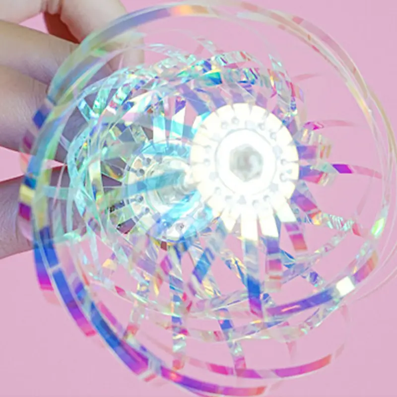 Rainbow Spinner Children's Versatile Twist Stick Magic Color Bubble Spinner Magic Stick Fairy Stick Rainbow Circle Spinner Stick