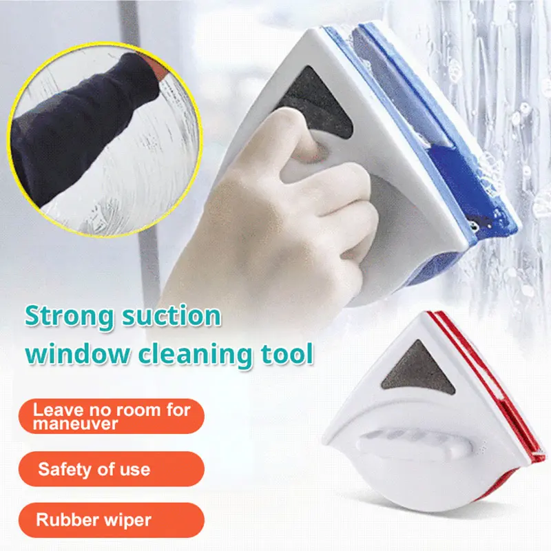 New 3-8mm Magnetic Glass Window Cleaning Tool Household Special Window Cleaner Automatic Water Discharge Double-layer Wiper