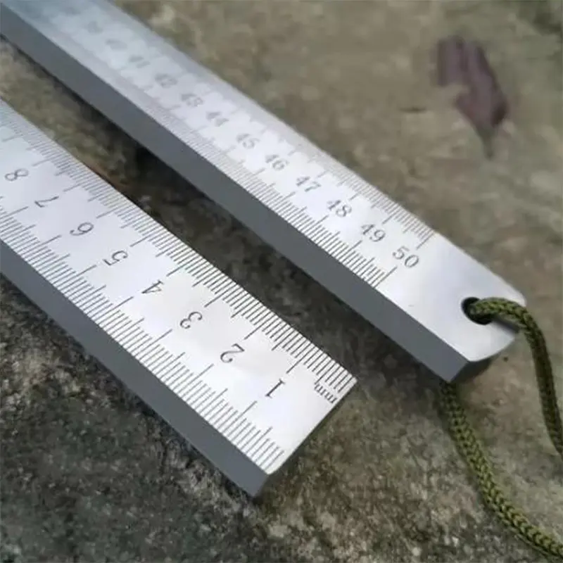 Stainless Steel Heavy-duty Ruler Thickened Metal Measuring Ruler Perfect Straight Edge Ruler Architects With Inch/metric Tables