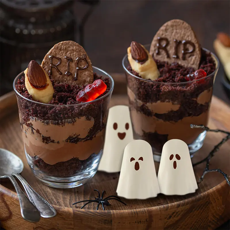 Halloween Ghost Silicone Ice Making Mold Pudding Biscuit Small Snack Baking Mold Kitchen Crafts Children Festival Surprise Gift