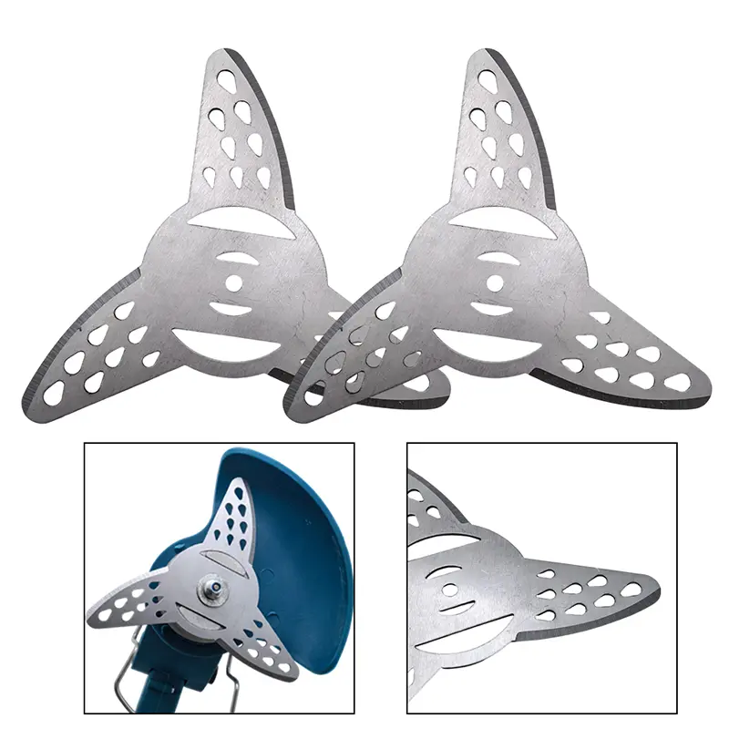 1/5pcs Electric Lawn Mower Trimmer Brush Head Blade 3 Teeth Metal Perforated Saw Blade Lawn Mower Accessories Replacement Blade