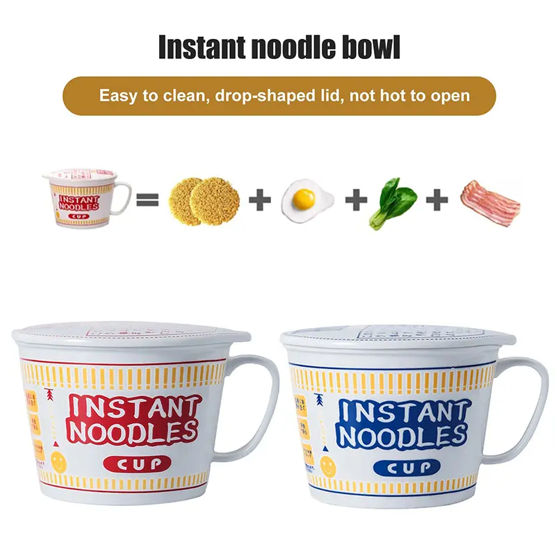 Ceramics Lamian Noodles Bowl Mug Soup Bowl Italian Pasta Bowl Instant Noodle Office College Student Dormitories Cookware Bowl