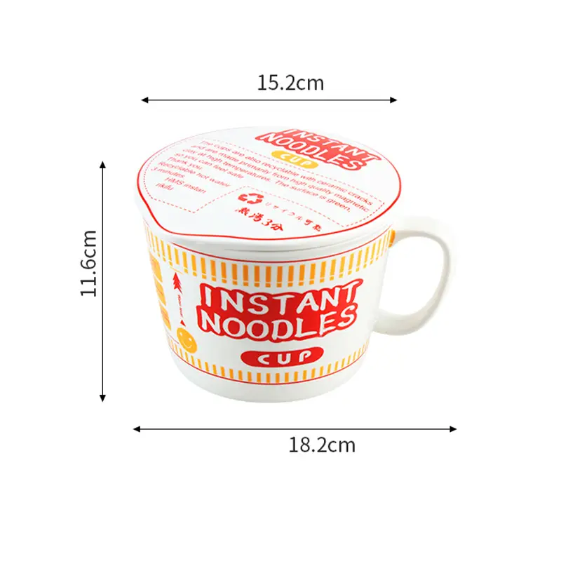 Ceramics Lamian Noodles Bowl Mug Soup Bowl Italian Pasta Bowl Instant Noodle Office College Student Dormitories Cookware Bowl