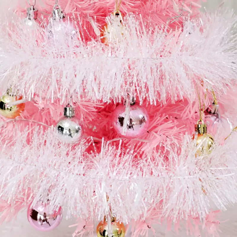 Mini Pink Christmas Tree 45cm/60cm Christmas Decorations With Decorations And Top Fashionable Festival Desktop Ornament Gifts