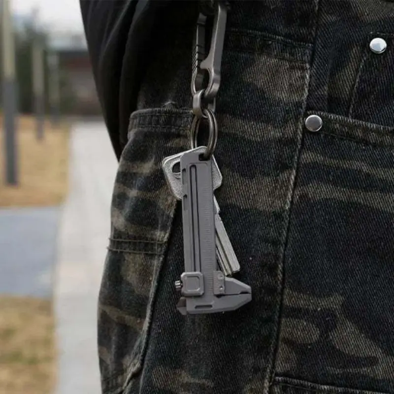 The Pocket Sized EDC Tool Portable Multifunctional Caliper Mini Tool For High-precision Measurement Hanging Keychain