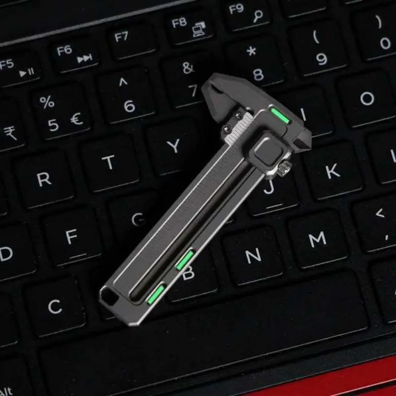 The Pocket Sized EDC Tool Portable Multifunctional Caliper Mini Tool For High-precision Measurement Hanging Keychain