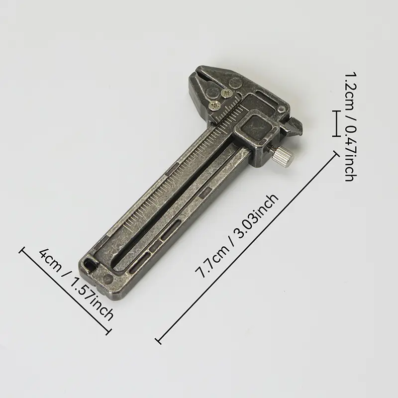 The Pocket Sized EDC Tool Portable Multifunctional Caliper Mini Tool For High-precision Measurement Hanging Keychain