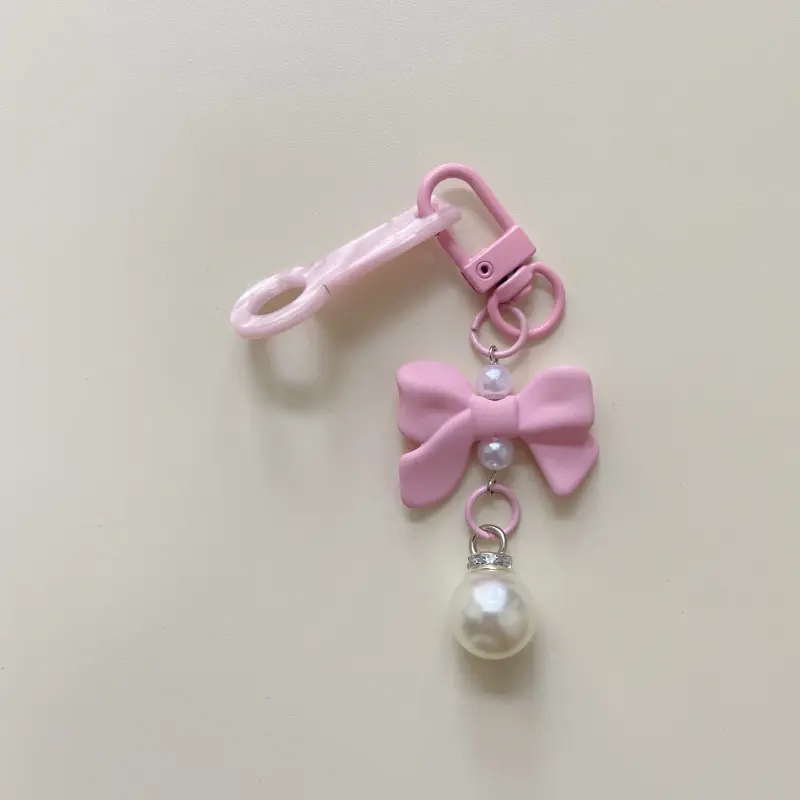 Cute Pearl Bow Straw Charm For Stanley Cup 30/40 oz Straw Tumbler Accessories Kawaii Pendent Chain Decor For 9-10 mm Straws