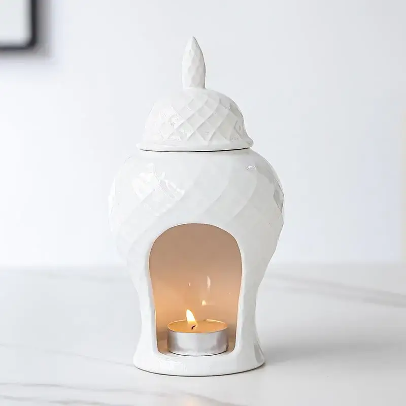 Ginger Jar Aromatherapy Furnace Ceramic Incense Candle Furnace Household Candle Ceramic Oil Lamp Furnace General Jar Ornaments